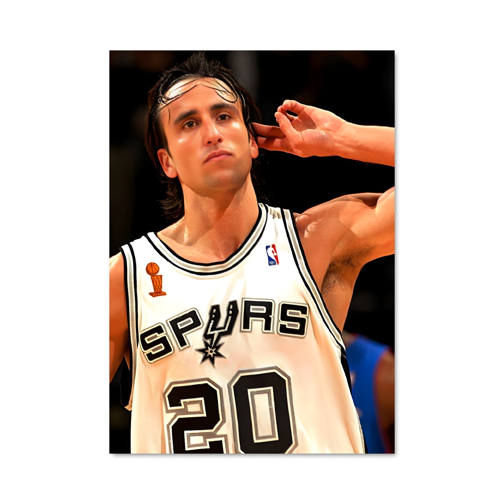 Poster L'Art de Manu – affiche Basketball